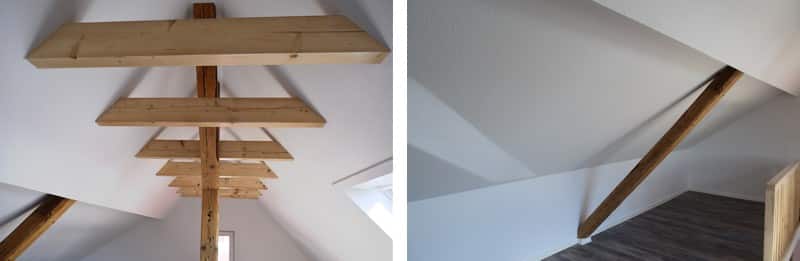 Details des Dachbodens nach dem Ausbau